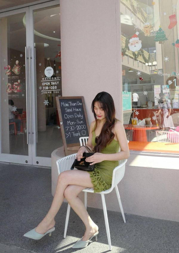 Ruffle Edge Knit Dress